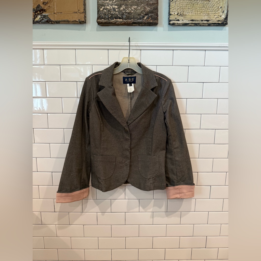 Allen B By Allen Schwartz Vintage Gray Blazer